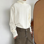 Retro Turtleneck Casual Loose Knit Sweater