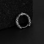 Buddha Stones Retro Pattern Titanium Steel Balance Earrings