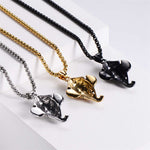 Buddha Stones Ganesh Ganpati Elephant Titanium Steel Protection Pendant Necklace