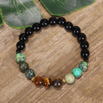 Buddha Stones 108 Mala Beads Natural Stone Tiger Eye Turquoise Protection Strength Bracelet Necklace