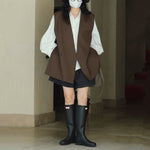 V-neck Oblique Button Loose Suit Vest