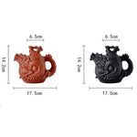 Buddha Stones Vintage Dragon Phoenix Ceramic Teapot