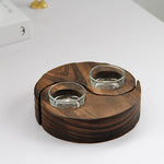 Buddha Stones Yin Yang Wood Candle Holder Meditation Rituals Use Items (Extra 35% Off | USE CODE: FS35)
