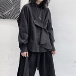 Loose Asymmetrical Button Shirt