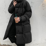 Black Strap Mid Length Coat