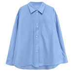 Spring Casual Solid Color Loose Shirt