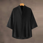 Retro-style Cotton Linen Loose V-neck Shirt