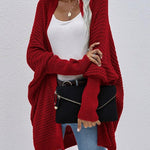 Zeagoo Women's Batwing Sleeve Split Hem Open Front Cardigan