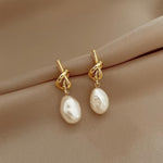 Knotted Pearl Earrings