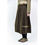 Women's Cracked Color Block Flower Tulip Skirt
