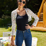 Zeagoo Women's Bolero Shrugs Crochet Lace Open Cardigan