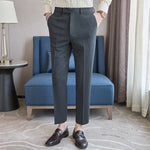 Casual Slim-fit Striped Trousers