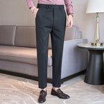 Casual Slim-fit Striped Trousers