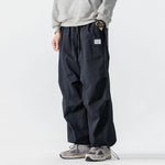 Winter Fleece-lined Drawstring Waterproof Pants