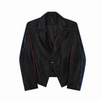 Glossy Metallic Short Stage Blazer