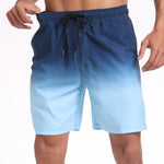 2 In 1 Drawstring Beach Swim Shorts With Pocket