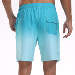 2 In 1 Drawstring Beach Swim Shorts With Pocket