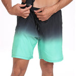2 In 1 Drawstring Beach Swim Shorts With Pocket