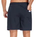 2 In 1 Solid Color Drawstring Swim Shorts