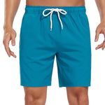 2 In 1 Solid Color Drawstring Swim Shorts