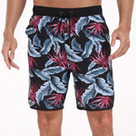 2 In 1  Leaf Print Swim Shorts