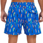 Stowable Surfboard Print  Swim Shorts