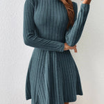 Mia Muse Mock Neck Knit Dress