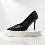 Sofia Leather Woven Pumps