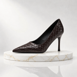 Sofia Leather Woven Pumps