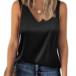 Zeagoo Women 2023 Silk Satin Tank Top