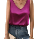 Zeagoo Women 2023 Silk Satin Tank Top