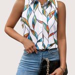 Zeagoo Sleeveless Blouses Summer Casual Button Down Shirts