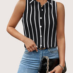 Zeagoo Sleeveless Blouses Casual Button Down Flower Tank Tops