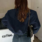 Zeagoo Women Bomber Jacket Casual Button Down Shackets