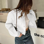 Zeagoo Women Bomber Jacket Casual Button Down Shackets