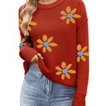 Zeagoo Women's Crew Neck Cropped Sweater Long Sleeve Knit Tops
