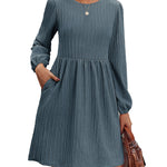 Zeagoo Women's Casual Knit Sweater Dress with Pockets