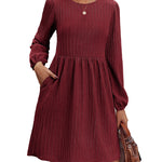 Zeagoo Women's Casual Knit Sweater Dress with Pockets