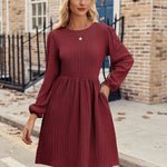 Zeagoo Women's Casual Knit Sweater Dress with Pockets