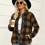 Zeagoo Women's Cozy Fleece Jacket Western Aztec Print Coat