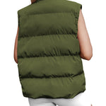 Zeagoo Women Sleeveless Warm Jackets Casual Stand Collar Puffer Vest