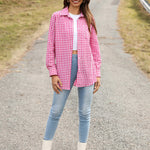 Zeagoo Long Sleeve Plaid Shirt for Women Flannel Button Down Shirts