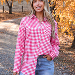 Zeagoo Long Sleeve Plaid Shirt for Women Flannel Button Down Shirts