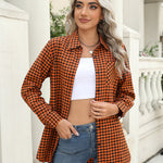Zeagoo Long Sleeve Plaid Shirt for Women Flannel Button Down Shirts