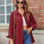 Zeagoo Long Sleeve Plaid Shirt for Women Flannel Button Down Shirts