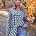 Zeagoo Long Sleeve Plaid Shirt for Women Flannel Button Down Shirts