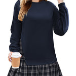 Zeagoo Women Oversized Sweatshirt Plaid Patchwork Dress