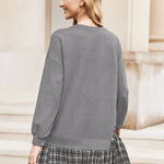 Zeagoo Women Oversized Sweatshirt Plaid Patchwork Dress