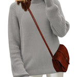 Zeagoo Women's 2024 Fall Turtleneck Sweaters Loose Knit Pullover