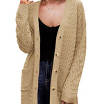 Zeagoo Womens Long Sleeve Chunky Cable Knit Cardigans